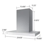 Samsung Nk30cb600w12aa 30" Bespoke Smart Wall Mount Hood, Lcd Display Free Ship. Fixed Price $650.59.