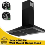 24 In Wall Mounted Range Hood Kitchen Exhaust Stove 450 Cfm 3-speed Fan W/led. Fixed Price $115.99.