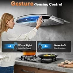 Tieasy 30 In Stainless Steel Range Hood Tempered Glass Display Touch Control. Fixed Price $183.59.