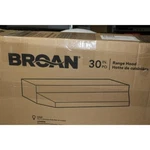 Broan 413004 30" Ductless Stainless Steel Hood (new). Fixed Price $125.00.
