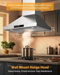 Tazpi Tw-e30 Range Hood Wall Mount 30" 1200 Cfm, Ducted/ductless Convertible Nib. Fixed Price $289.00.
