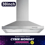 Tieasy 30inch Wall Mount Range Hood Stainless Steel 450cfm Kitchen Vent Led New. Fixed Price $109.99.