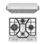 2 Piece Kitchen Appliances Packages Including 24" Gas Cooktop And 30" Range Hood. Fixed Price $539.99.