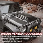 For 2018-2025 Jeep Wrangler Jl Gladiator Jt Heat Extraction Air Vents Steel Hood. Fixed Price $725.99.