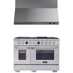 48 In. 6.7 Cu. Ft. Dual Fuel Range For Natural Gas + Under Cabinet Hood.. Fixed Price $12042.41.