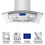 Island Mounted Range Hood 30 Inch Kitchen Cooker 700 Cfm Tempered Glass New. Fixed Price $349.99.