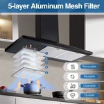 Sndoas Range Hood 36inch, 450cfm Chimney-style Black Wall Mount. Fixed Price $129.99.