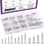 Swpeet 96pcs Clevis Pin Assortment Kit, 304 Stainless Steel M3 M4 M5 Silver. Fixed Price $26.86.