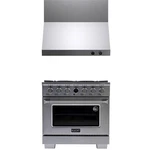 Pemberly Row 36" 5.2 Cu. Ft. Dual Fuel Range Propane Gas & Wall Mount Hood. Fixed Price $7463.05.