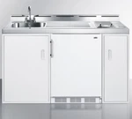 Summit 60" All-in-one Kitchenette, Smooth Top Cooktop, C60elglass. Fixed Price $3690.00.