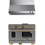 Pemberly Row 48" 6.7 Cu. Dual Fuel Range Propane Gas & Wall Mount Hood. Fixed Price $11909.80.