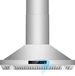 36 Inch Stainless Steel Wall Mount Range Hood 1200 Cfm 4 Speed Gesture & Touch. Fixed Price $827.98.