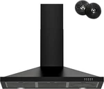 Black Range Hood 36 Inch With Ducted Convertible Ductless Kitchen Wall Mount .... Fixed Price $312.63.