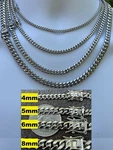 Miami Cuban Link Chain Necklace / Bracelet Stainless Steel Mens Ladies Box Lock. Fixed Price $39.83.