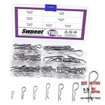 Swpeet 110pcs 304 Stainless Steel Cotter Pin Hair Hitch R Clips. Fixed Price $19.98.