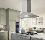Zephyr Zsl-e42c 42" Island Mount Range Hood Stainless Steel Ceiling Vent - New. Fixed Price $3499.99.
