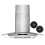 30 In. Vista Collection 380 Cfm Ductless Wall Mount Range Hood, Touch Controls,. Fixed Price $291.19.