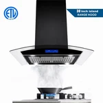 30in Island Mount Range Hood 900cfm Tempered Glass 3-speed Control Led. Fixed Price $340.99.