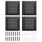 4pcs 6"x6" Aluminum Gable Vent Exterior Wall Outlet Vents For Attic Black. Fixed Price $24.99.