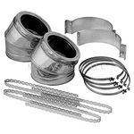 6 Double Wall Stove Pipe 30 Elbow Kit Insulated Chimney Vent Offset Supervent. Fixed Price $275.00.