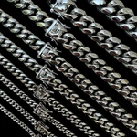Real Solid Stainless Steel Miami Cuban Link Chain Necklace Box Clasp 4-18mm. Fixed Price $39.20.
