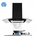 Joeaonz 30 Inch Island Range Hood Kitchen Stove Fan 3-speed Vent Black Led Light. Fixed Price $329.99.