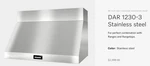 Miele 36 Wall Mounted Ventilation Hood #dar1230-3 Stainless Steel. Fixed Price $1499.99.