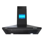 Aurakich 30" Wall Mount Range Hood 450 Cfm Black Led Convertible Vent. Fixed Price $139.99.