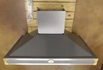La Cornue Cornufe 110 H1if 43" Gray Wall Mount Chimney Range Hood. Fixed Price $2995.00.