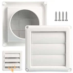 4'' Dryer Air Vent Cover Cap Louvered White Exterior Wall Hood Outlet. Fixed Price $7.63.