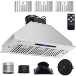 Vevor Built-in Range Hood Insert Vent 900cfm 36in Touch & Remote Control. Fixed Price $217.99.