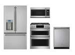 Ge Cafe Refrigerator, Gas Double Oven Range, Otr Microwave, Dishwasher. Fixed Price $8433.00.