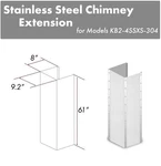 Zline 61" Satin Stainless Steel Extended Chimney And Crown (kb2-4ssxs-36-304-e). Fixed Price $148.74.
