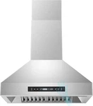 30" Wall Mount Range Hood, 900 Cfm, Touch Control, Stainless Steel, 3 Speed. Fixed Price $498.99.