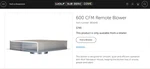 Wolf 600 Cfm Remote Blower 801640 (range Hood Vent Blower). Fixed Price $500.00.