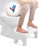 White Toilet Poop Stool, 7 Inch Height Squatting Potty Stool For Adults, Plastic. Fixed Price $23.78.